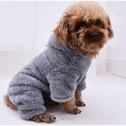 Small Dog Clothes Winter Fleece Jumpsuit Warm Dog Clothing Outfit Puppy Chihuahua Yorkie Poodle Bichon Pomeranian Schnauzer Coat