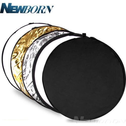 60/80/110cm 5 in 1 Collapsible Multi-Disc Light Reflector with Cariing Bag,Round Photography/Photo Reflector for Studio