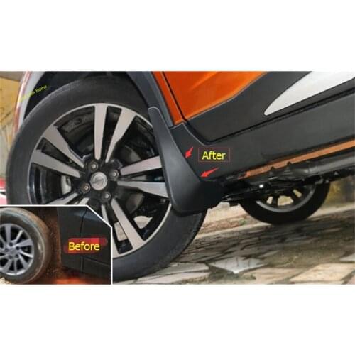 Lapetus Front + Rear Mud Guard Mudguards Splash Flaps Cover Kit Fit For Nissan Kicks 2016 2017 2018 2019 2020 2021 Plastic
