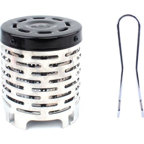 Portable Mini Camping Heater Cap Outdoor Gas Stove Chimeneas Stainless Steel E2S