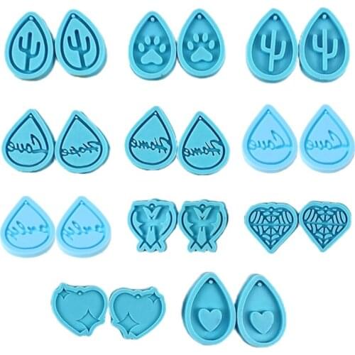 Handmade Earrings Pendant Casting Silicone Mould DIY Crafts Jewelry Making Tool Epoxy Resin Mold Drop Shipping Soap Making