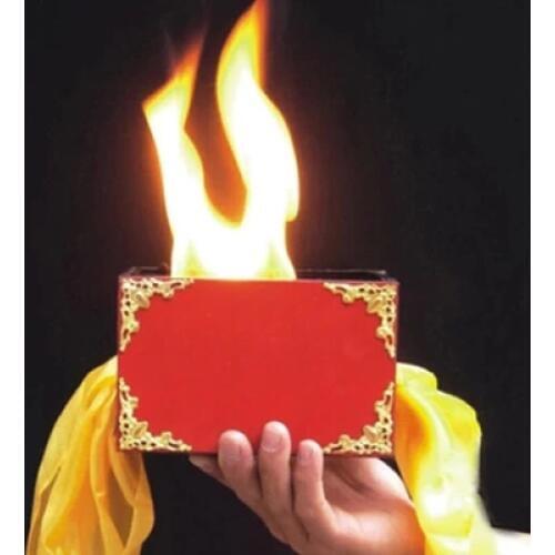 Silk Through The Fire/Fire Box - Magic Prop,Whosale,Fire,Props,Comedy,Ring,Magic Tricks,Gimmick,Magia Toys,Gadget,Joke,Classic