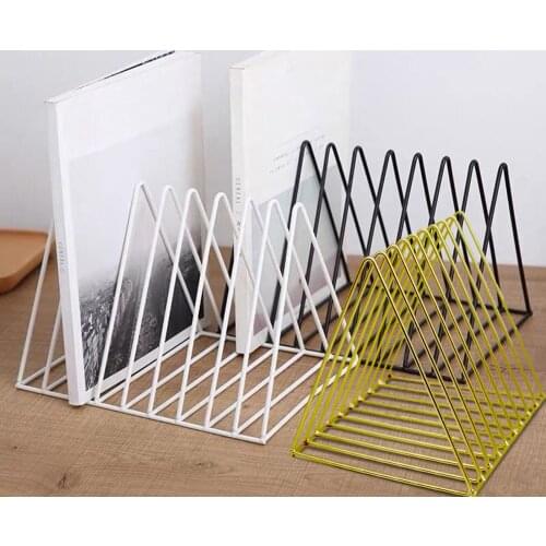 Vinyl Record Tripod Storage Rack High-Quality Iron Wire Space-Saving Bookshelf Creative Finishing Cd Disc Holder Album Decor