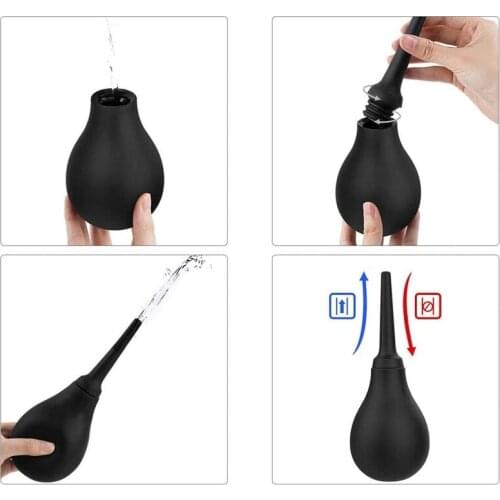 Enema Bulb Syringe Feminine Cleaning Washing Silicone Detachable Enema Douche Health Cleaner Men Women Care