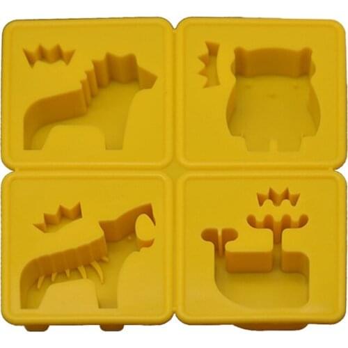 Four Simple Animal Silicone Molds Whale Bear Roaring Dog Cute Dog