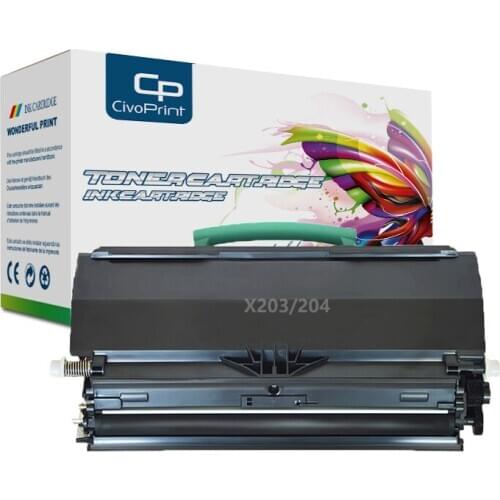 Civoprint 6500 pages Compatible toner cartridge with chip X203 X204 for Lexmark X203 X203n X204 X204n