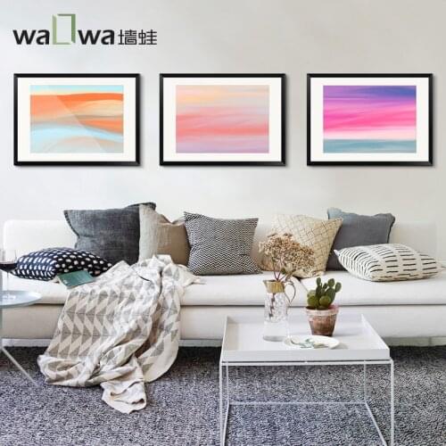 The wall color frog symphony of modern living room decoration painting fresh and simple backdrop of abstract painting watercolor
