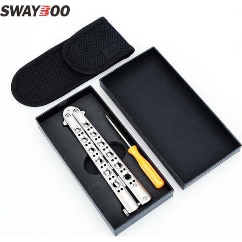 Swayboo NEW BM40 Stainless Steel folding knife butterfly Practice Butterfly in Training Knife latch knife butterfly trainer