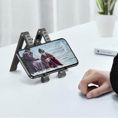 Universal Phone Holder For Mobile Phone Tablet Stand 3-in-1 Aluminum Alloy Metal Strong Adjustable Mini Stand Folding Stand