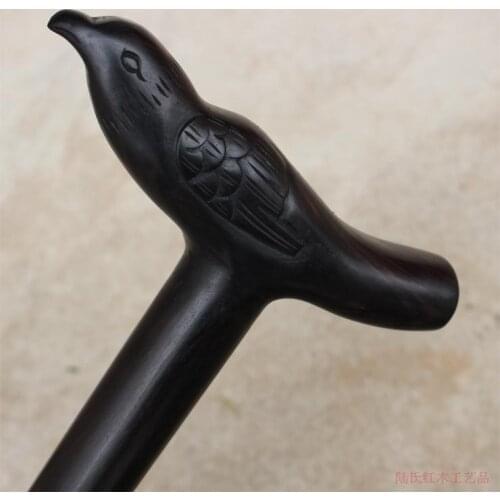High-end gift authentic ebony cane magpie bird shaped purple sandalwood rosewood Lushi []