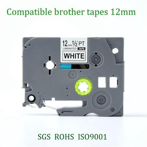 Factory supply 12mm*8m Tze 231 Tze231 Black on White Laminated Compatible P touch 12mm tze-231 Label Tape Cartridge tz231