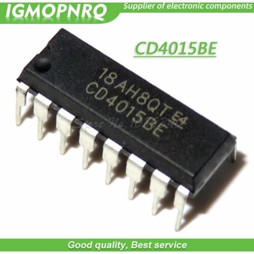 10pcs/lot CD4015 CD4015BE DIP-16 Logic - Standard Shift Register Chip New Original