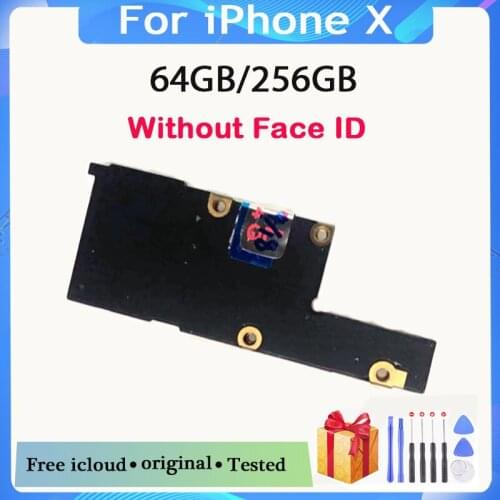 100% Original unlocked for iphone x Motherboard No Face ID,for iphone x Mobile phone Motherboard 64GB 256GB with Chips