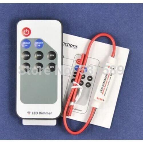 20pcs Monochrome LED Mini Controller RF wireless with remote control DC5V-24V Single street light with a dimmer module