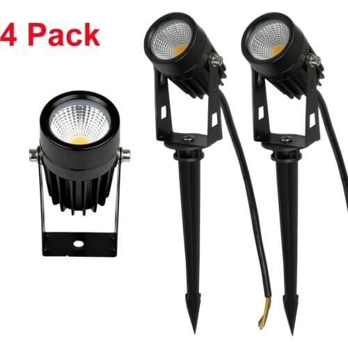 4 Pack New Style COB Garden Lawn Lamp Light 220V 110V 12V Outdoor LED Spike Light 3W 5W 10W Path Landscape Waterproof Spot Bulbs