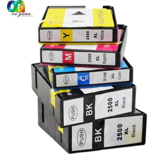 5 x High Yield Compatible with chip INK CARTRIDGES for Canon 2500 PGI-2500XL Maxify pixma MAXIFY IB4050 Printer