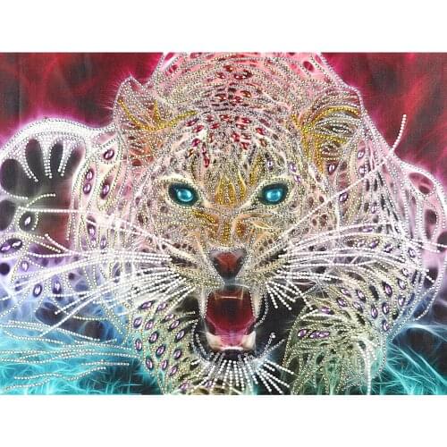 5D DIY Special Shaped Diamond Painting Tiger Cross Stitch Mosaic Craft Kits