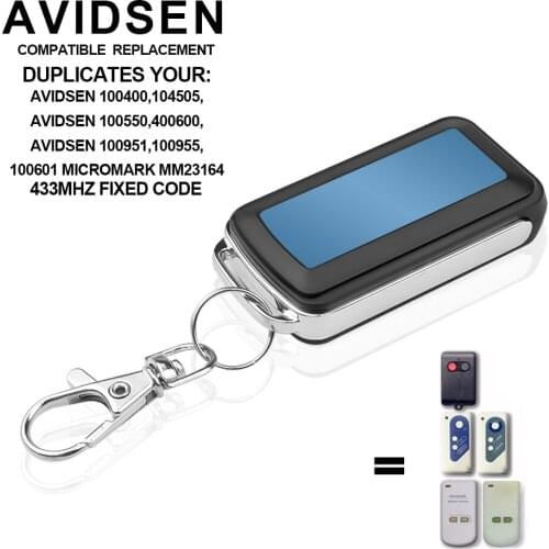 AVIDSEN 104505 100400 garage gate door Remote Control handheld transmitter keyFob AVIDSEN garage control to Clone 433.92MHZ