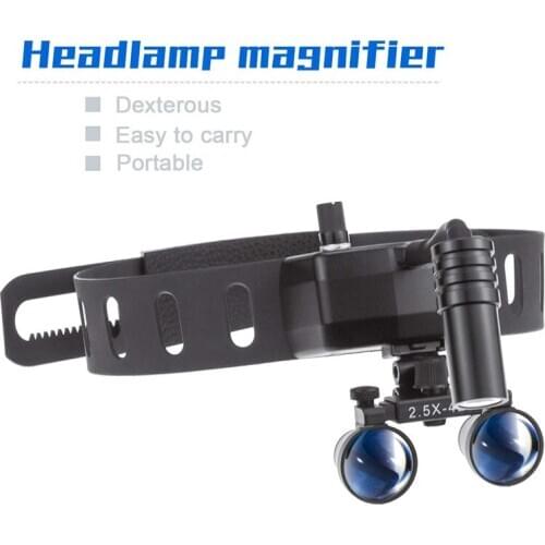 Wireless Medical Headlight 5W LED Headlamp+2.5/3.5X Dental Surgical Loupes USB Rechargeable Port