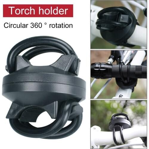 MTB Cycling Bike Light Mount Stand 360 Swivel Bike LED Flashlight Mount Bracket Front Torch Holder Grip Clip Bicycle Accessories
