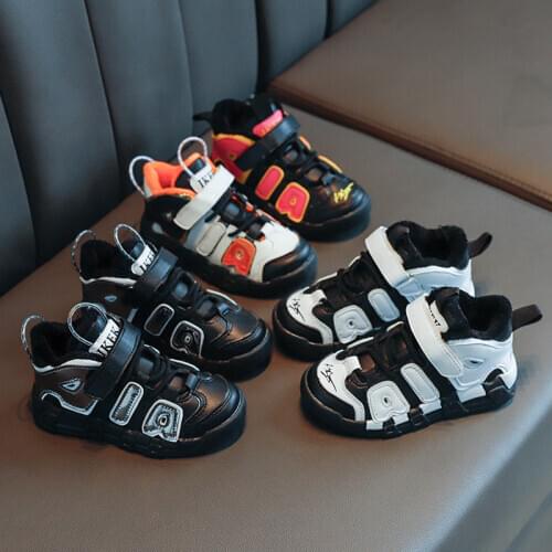 2020 Winter Kids Pluh Warm Shoes Leather Shoes Basketball Boys & Girls Shoes Kid Sneakers Sports Soft Bottom For Boys Size 26-36