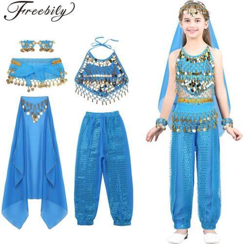 Kids Belly Dance Costumes Set Oriental Dance Girls Dresses India Belly Dance Clothes Child Bellydance Performance DanceWear
