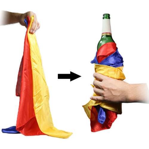 1 set Appearing Bottle From Handkerchiefs Silk Magic Tricks Professional Magician Trick Magic Gimmick With Tutorial