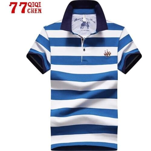 Summer Cotton Stripe Polo Shirts Men 2021 New High Quality Embroidery Stripe Short Polo Shirt Brand Casual Fashion Men Tee Tops