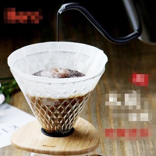 Hot Selling Newest Coffee Filter Cup Glass Flush Filter Coffee Filter Paper Set Glass Hand Flush Pot Reusable Coffee Filters