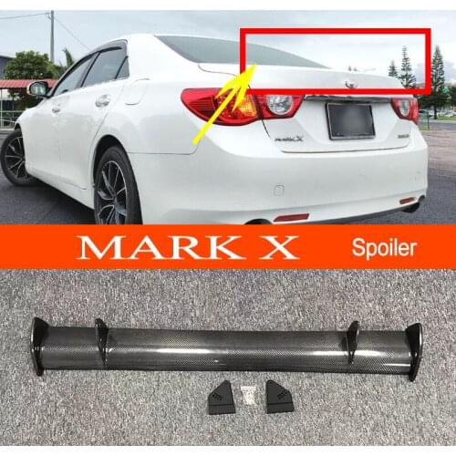 Mark X 2009-2017 Real Carbon Fiber GT-style Car-styling Sporty Rear Trunk Wing Spoiler for Toyota Mark X 2009-2017 Sedan