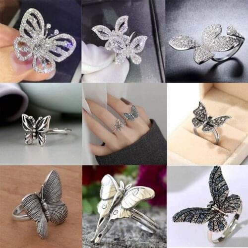 Milangirl Two Butterfly for Women Party Favors Finger Jewelry for Valentines Party s for Souvenir Confidant