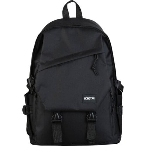 Fashion Mens Backpack Trend Solid Color School Bag for Boy Large-capacity Oxford Cloth Waterproof Laptop Backpacks 2021