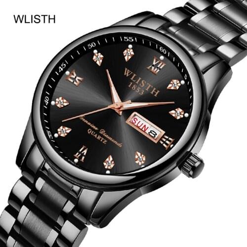 WLISTH Mens watches watch Watch men Custom watch luminous dual calendar quartz watch mens watch fashion business mens watch wh