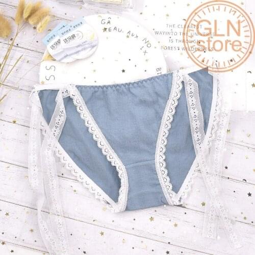 New Style Women 's Underwear Cotton Sexy Lace Panties Adjustable Crotch Briefs Female Nylon G- String 214