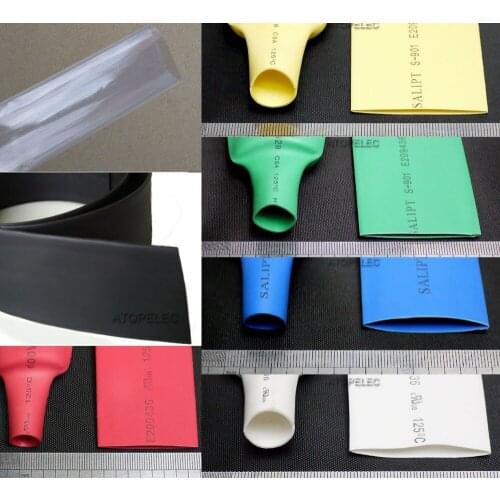 45mm Wide / 28mm Diameter Polyolefin 2:1 Heat Shrink Tubing ROHS UL 1 Meter
