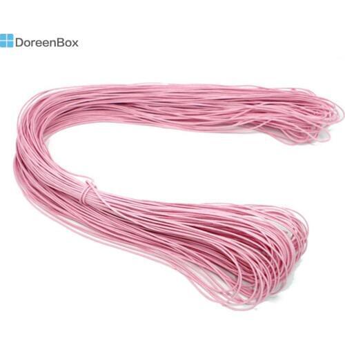Doreen Box Lovely 80M Wholesale Pink Waxed Cotton Necklace Cord 1mm (B06711)