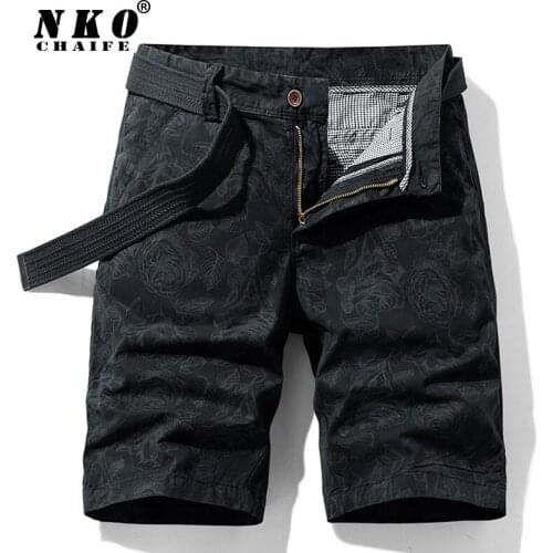 2021 Summer New Hot Cargo Shorts Men Cotton Tactical Military Shorts High Quality Casual Short Pants Fashion Printing Shorts Men