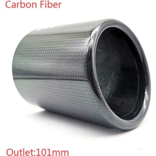 Car Universal 101mm 100% Real Carbon Fiber Exhaust Pipe Cover Exhaust Muffler Pipe Tip Cover Exhaust Tip Accessories