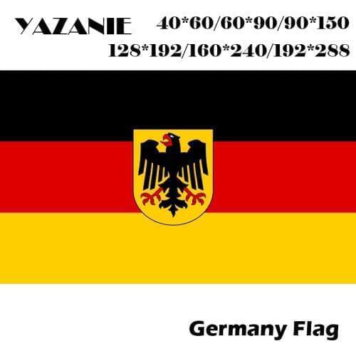 YAZANIE 60*90cm/90*150cm/120*180cm/160*24cm Germany Eagle Custom Flag Home Decor 3x5ft World Country National Flag For Football