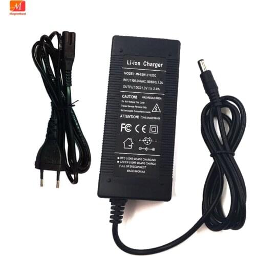 21v2a lithium battery charger 5 Series 100-240V 21V 2A battery li-ion charger with LED light shows charge EU US PLUG Cable Cord