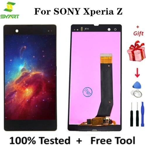IPS LCD 5.0" For SONY Xperia Z LCD Display Touch Screen Digitizer With Frame For SONY Xperia Z LCD Digitizer L36H C6603 C6602