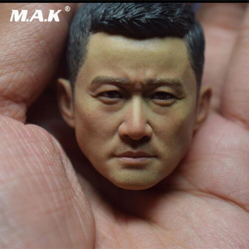 1/6 Scale Male Soldier Head Carved Accessory Wolf Warriors Jason Wu Head Carved Model for 12 inches Action Figure Body