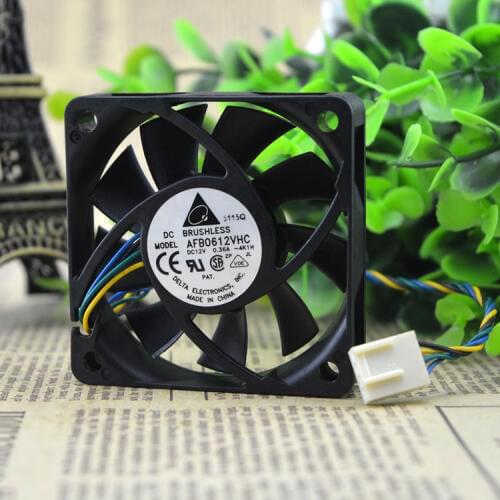 AFB0612VHC Delta PWM thermostat ball fan 6cm 60*60*15mm computer CPU fan 27.72 CFM