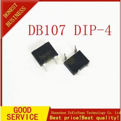 200PCS DB107 dip4 dip 1A 1000V Single Phases Diode Rectifier Bridge