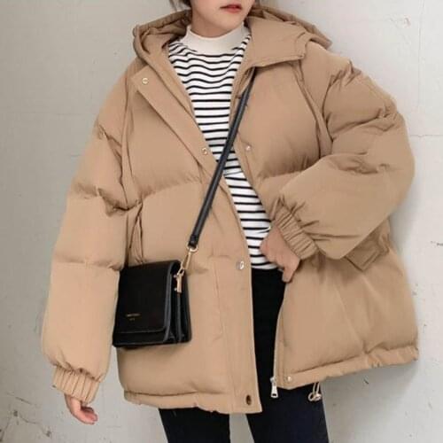 2021 Short Winter Female Coat Puffer Warm Quilted Jacket Women Loose Fashion Parka Casacos Feminino Outerwear Snow Wear Ukraine
