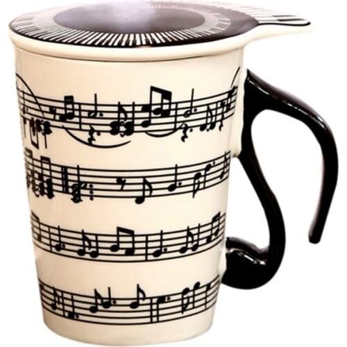 270ML Ceramic Mug With Instrument Cover Musical Note Milk Coffee Mug