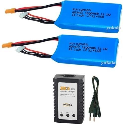 1-3PCS 11.1V 1500mAh Lipo Battery with charger For XK X450 FPV RC Drone Parts 11.1V 1000mah upgrade Batteries XT30 Plug for X450
