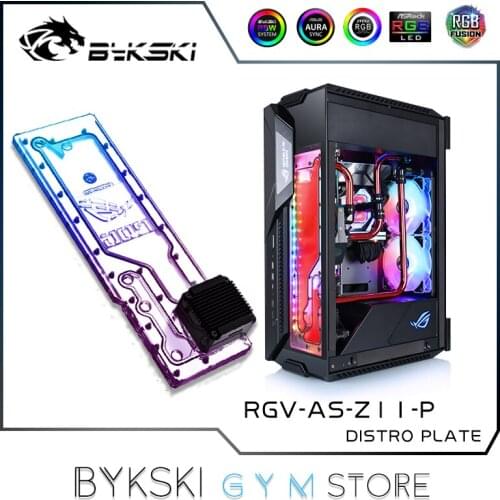 Bykski Distro Plate For ASUS ROG Z11 Case, Front Panel Cooling Loop Solution, 12V/5V RGB SYNC, RGV-AS-Z11-P