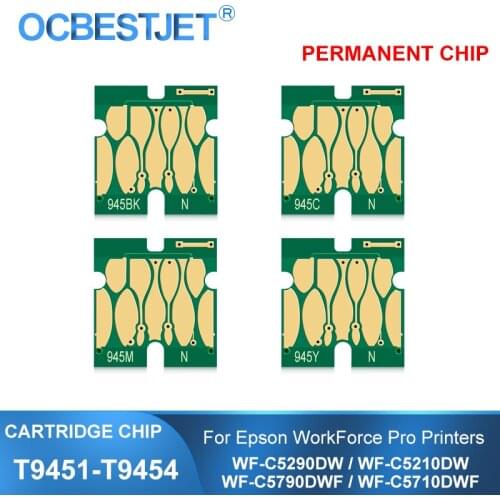 T9451 T9452 T9453 T9454 Ink Cartridge Chip Permanent Chip For Epson WorkForce WF-C5790DWF WF-C5710DWF WF-C5290DW WF-C5210DW