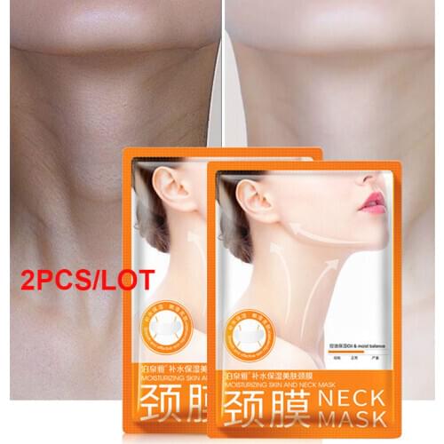 Hyaluronic Acid Moisturizing Neck Membrane Whitening Anti-Wrinkle Nursing Mild Nourish Neck care Firming Skin Care Products 2Pcs